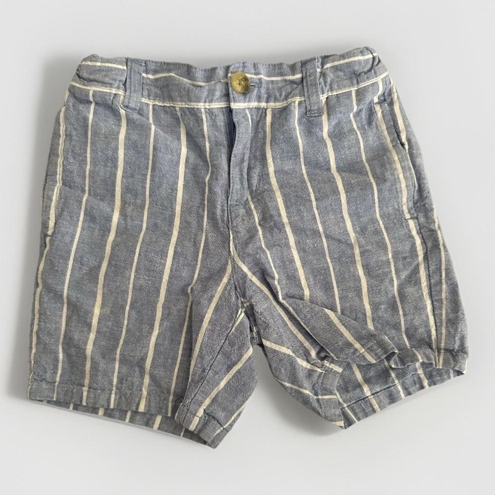 Janie and Jack Boys Size 4 Striped Shorts Blue‎ White Summer Casual Preppy